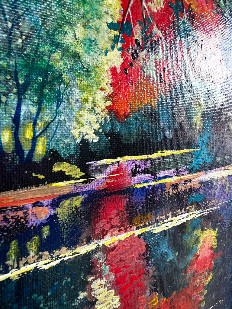 Lakeside Afterglow 12x12