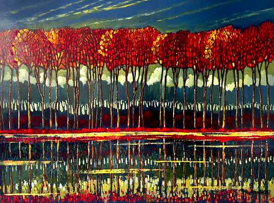 Crimson Horizon 30x40