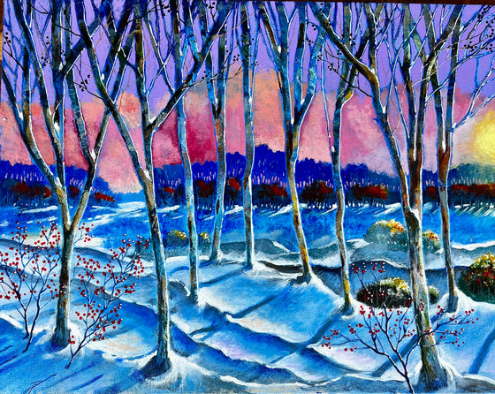 Dreams of Fire and Blue 16x20