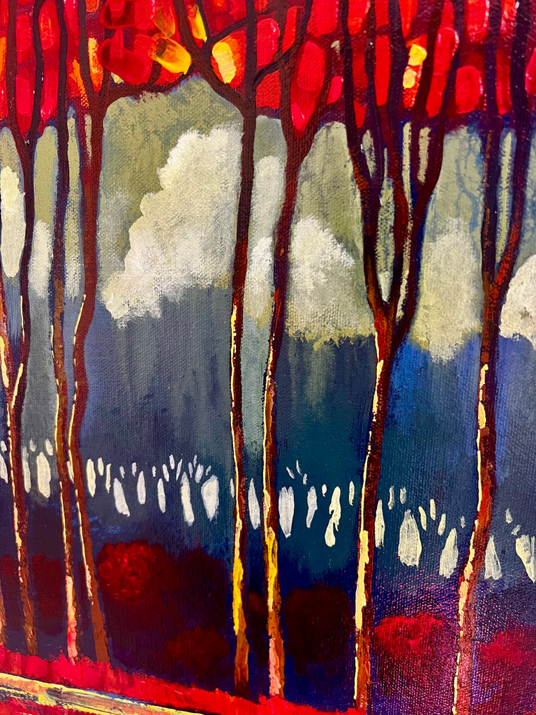 Crimson Horizon 30x40