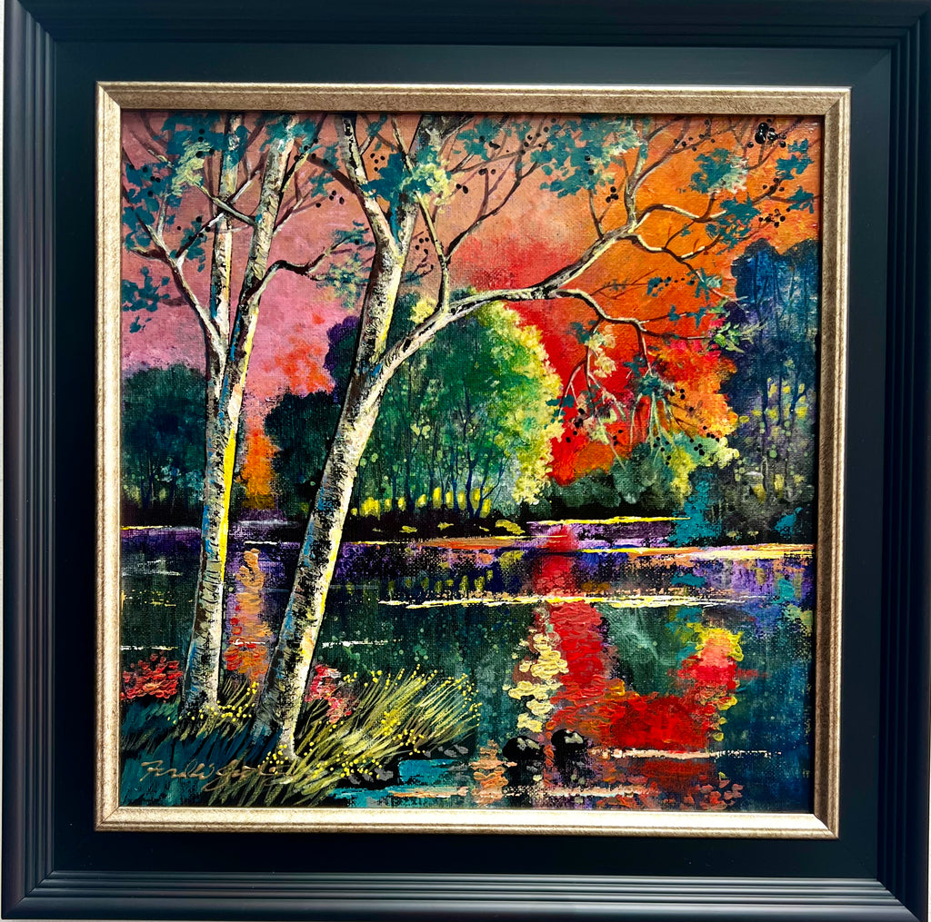 Lakeside Afterglow 12x12