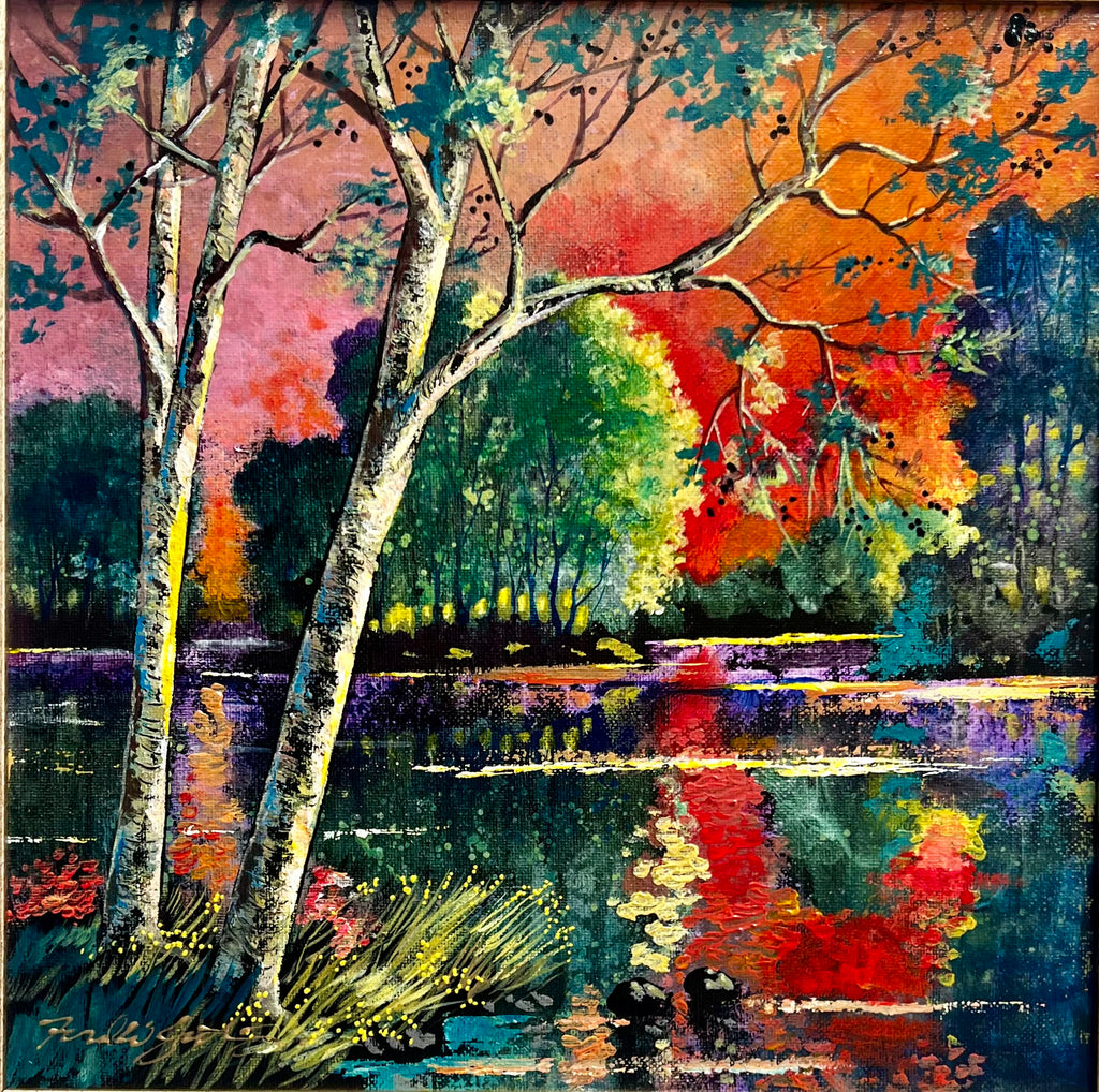 Lakeside Afterglow 12x12