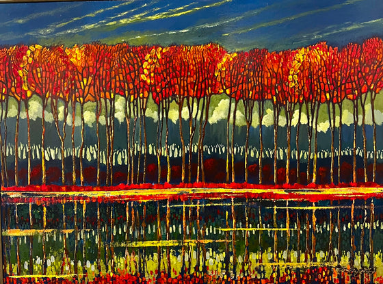 Crimson Horizon 30x40
