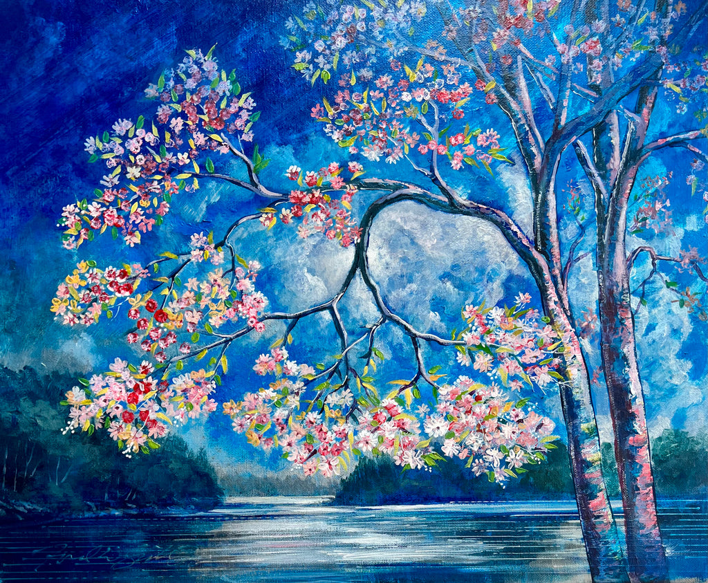 Midnight Blossoms 16x20