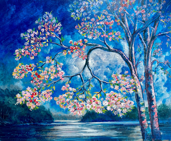 Midnight Blossoms 16x20