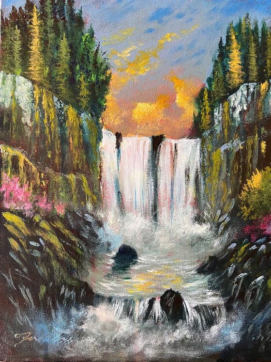 Falls at First Light 14x11