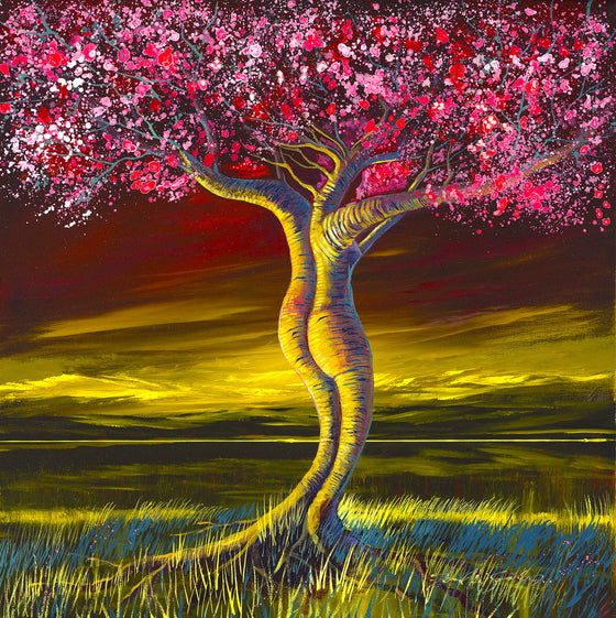 Mofutinpo Black and White Red Tree Wall Art Canvas Mofutinpo Black and White Red Tree Wall Art Canvas